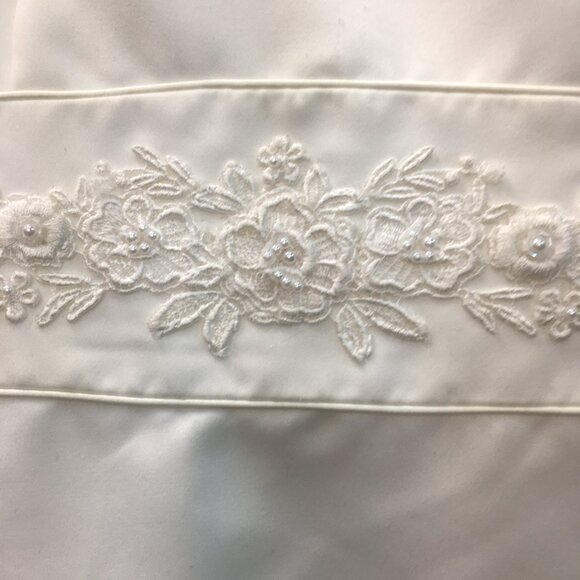 SAMPLE Bridgerton Vintage Wedding Dress, LONG SLEEVE Empire Waist Scoop Neck - Picture 6 of 12